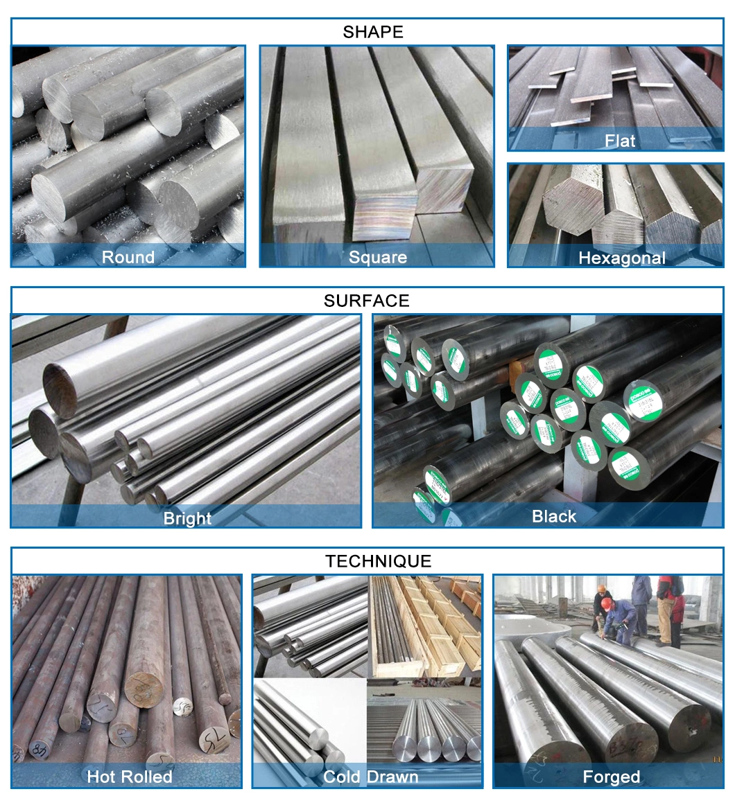 Building Material Ss Rod 201 304 316 316L 310 410 430 Hot Rolled Pickling /Cold Drawn Bright Polished Stainless Steel Round Bar